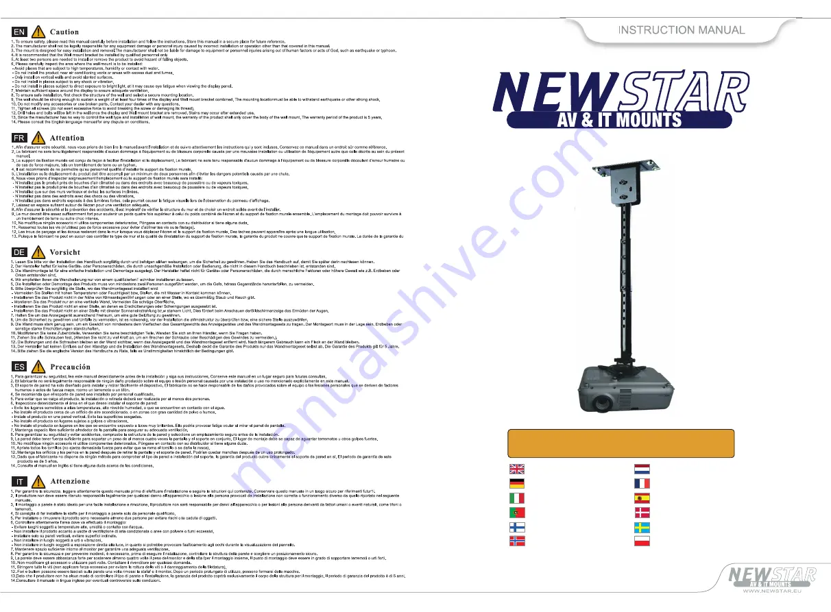 NewStar BEAMER-C100 Instruction Manual Download Page 1