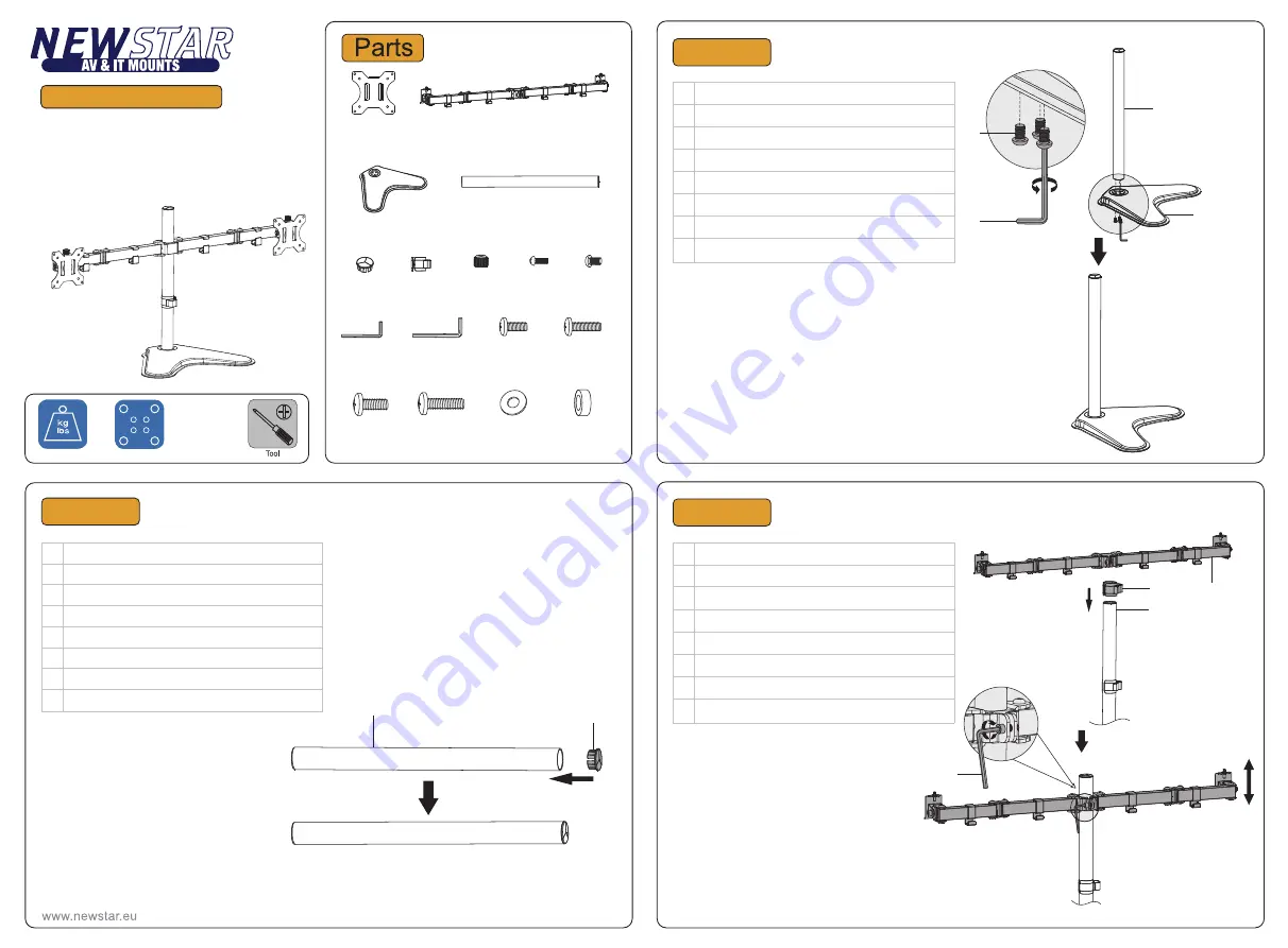 NewStar FPMA-D550DDBLACK Instruction Manual Download Page 2