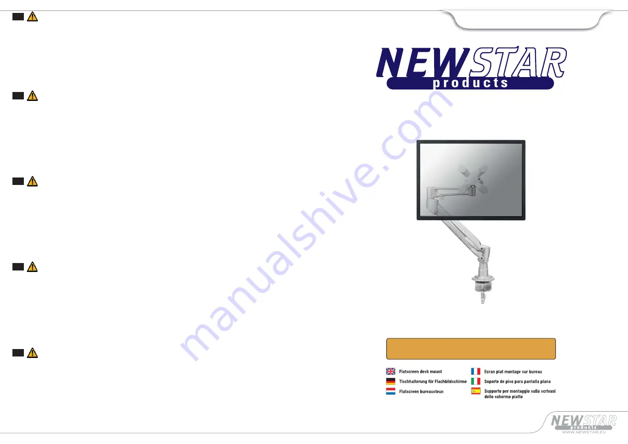 NewStar FPMA-D940 Instruction Manual Download Page 1