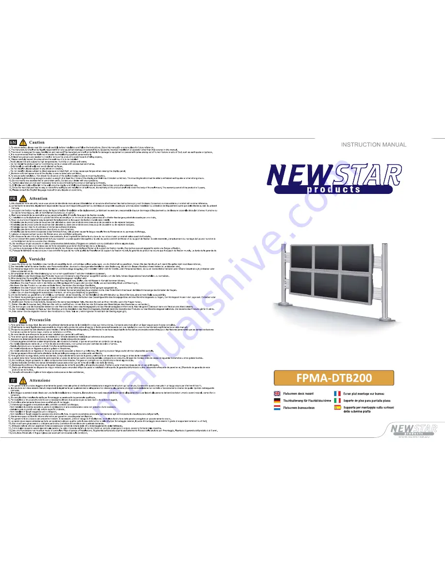 NewStar FPMA-DTB200 Instruction Manual Download Page 1