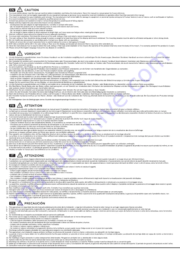 NewStar NeoMounts FL40-450BL12 Instruction Manual Download Page 8