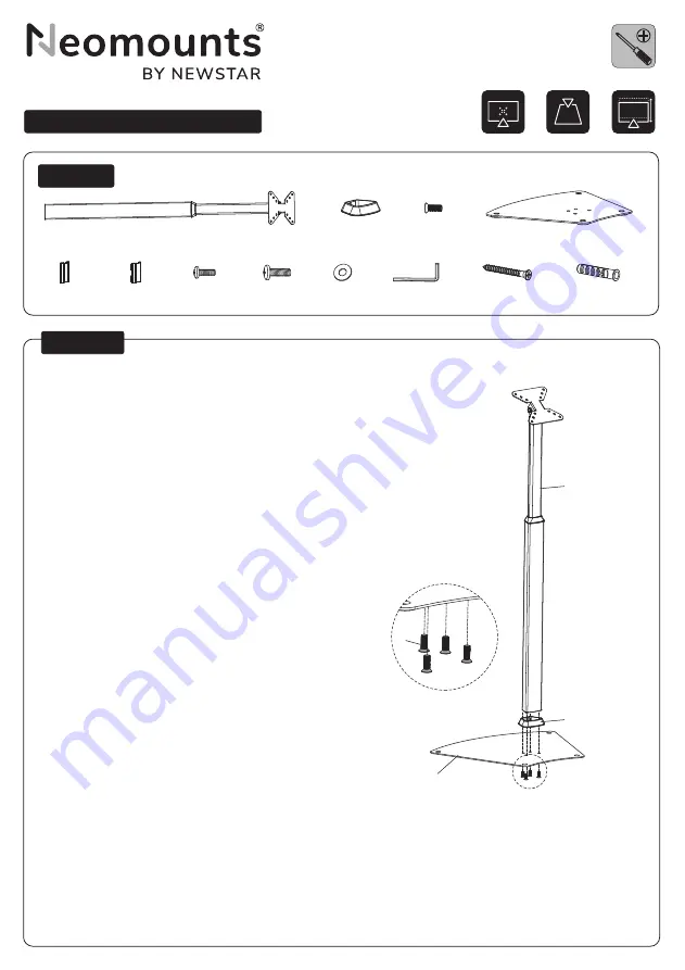 NewStar Neomounts FPMA-D1550SILVER Скачать руководство пользователя страница 2