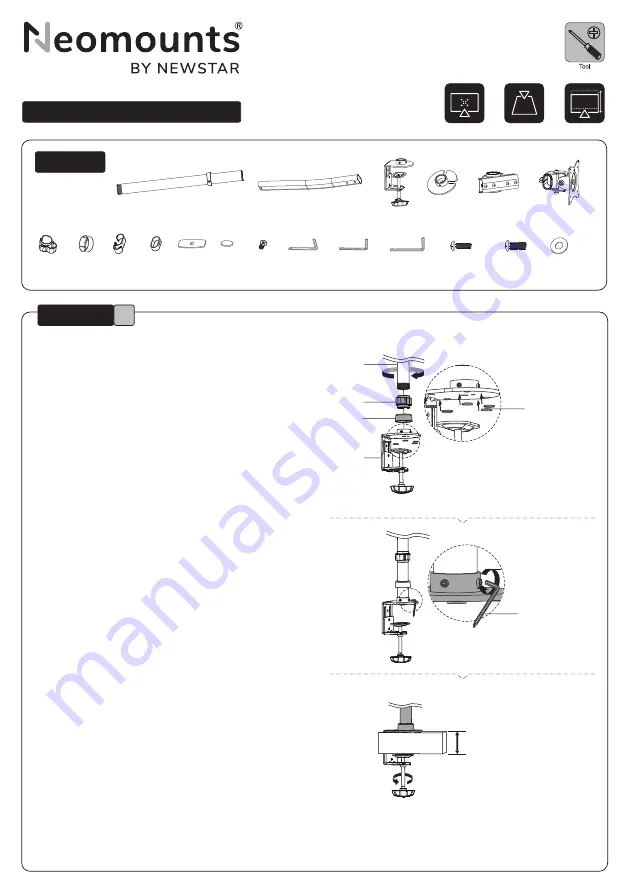 NewStar Neomounts FPMA-DCB100DBLACK Instruction Manual Download Page 2