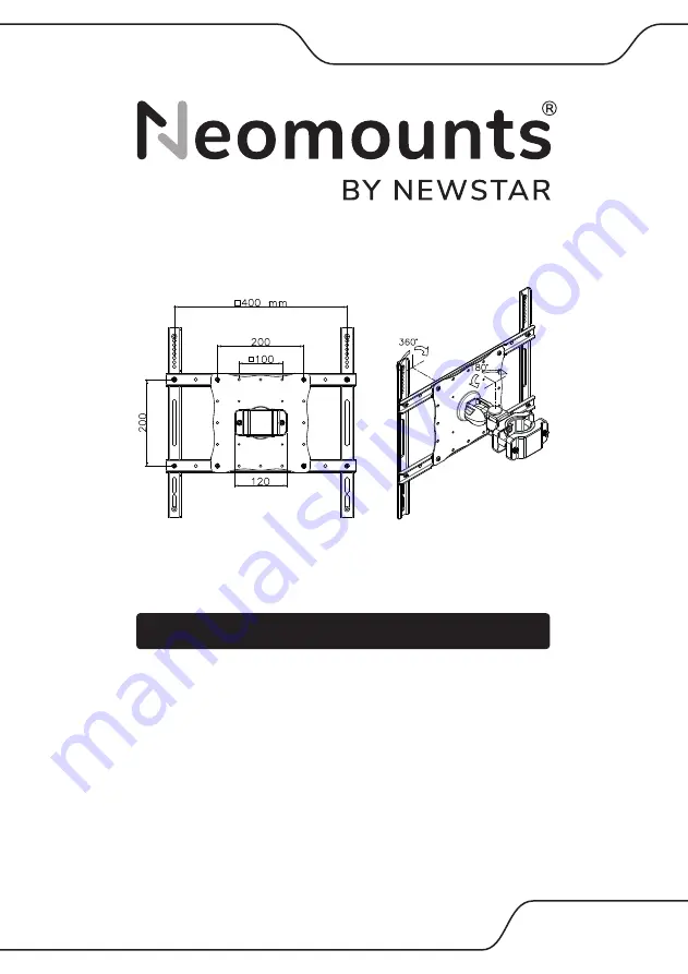 NewStar Neomounts FPMA-WP440BLACK Instruction Manual Download Page 1