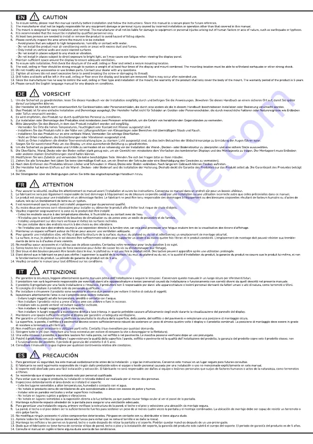 NewStar NeoMounts LFD-W8000 Instruction Manual Download Page 8