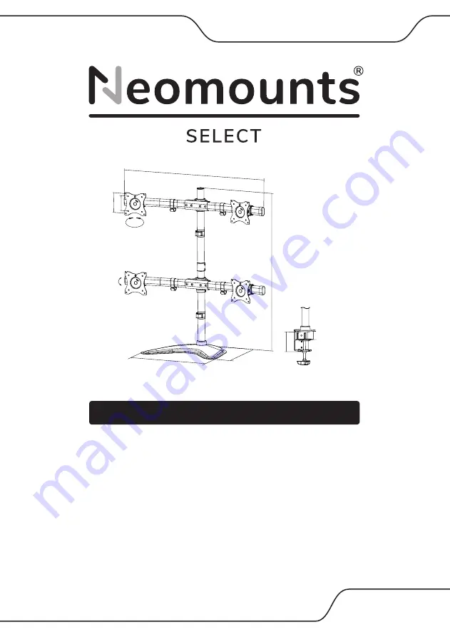 NewStar NEOMOUNTS NM-D335D4BLACK Скачать руководство пользователя страница 1