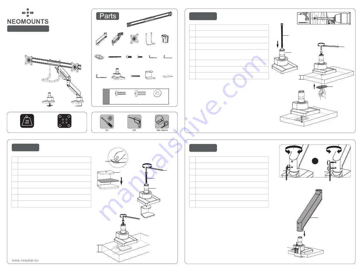 NewStar NEOMOUNTS NM-D775DXSILVER Instruction Manual Download Page 2