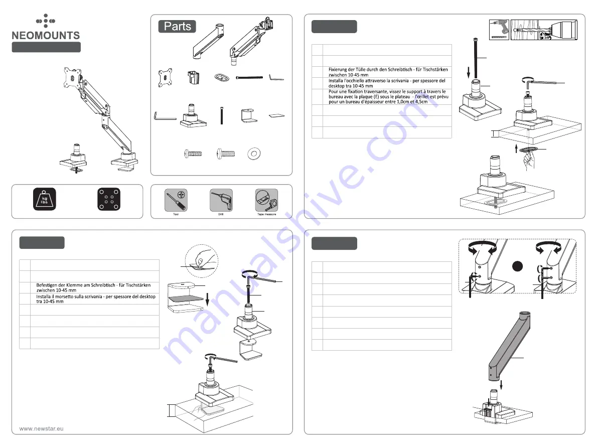 NewStar NEOMOUNTS NM-D775WHITEPLUS Instruction Manual Download Page 2