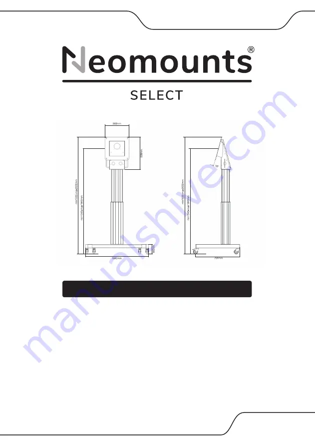 NewStar NeoMounts NM-HUB2LIFTBLACK Скачать руководство пользователя страница 1