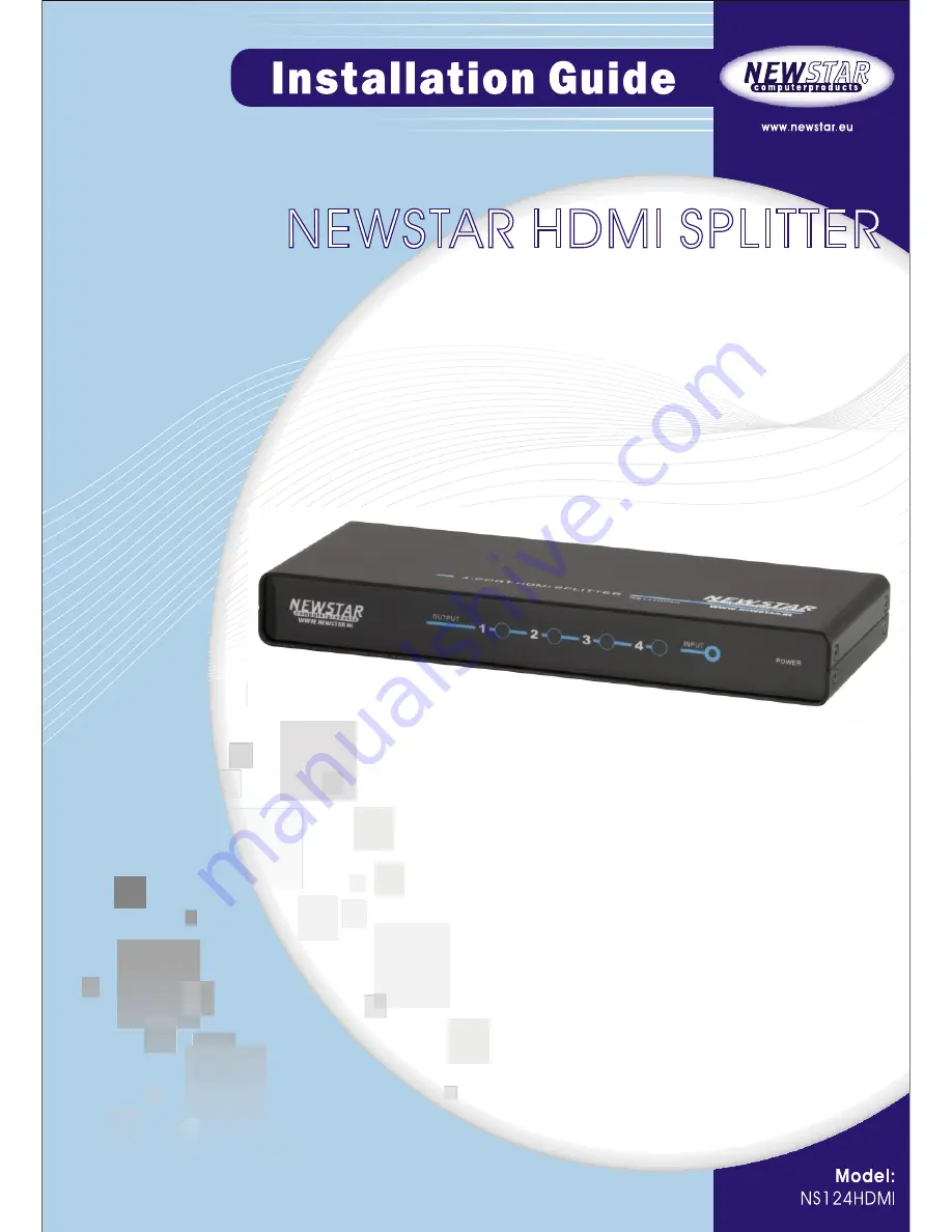 NewStar NS124HDMI Installation Manual Download Page 1