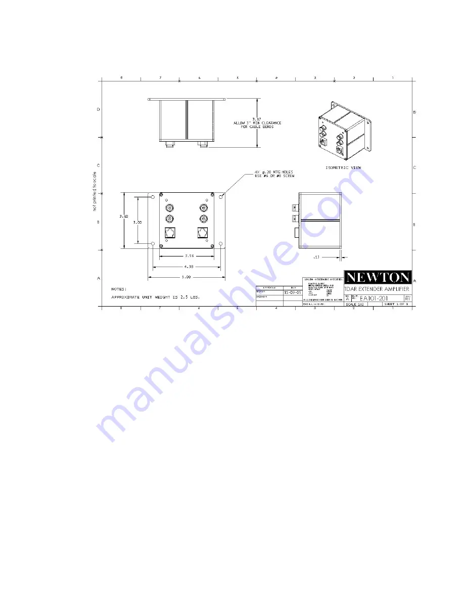 Newton Security T-DAR T1000 Installation And Operation Manual Download Page 22