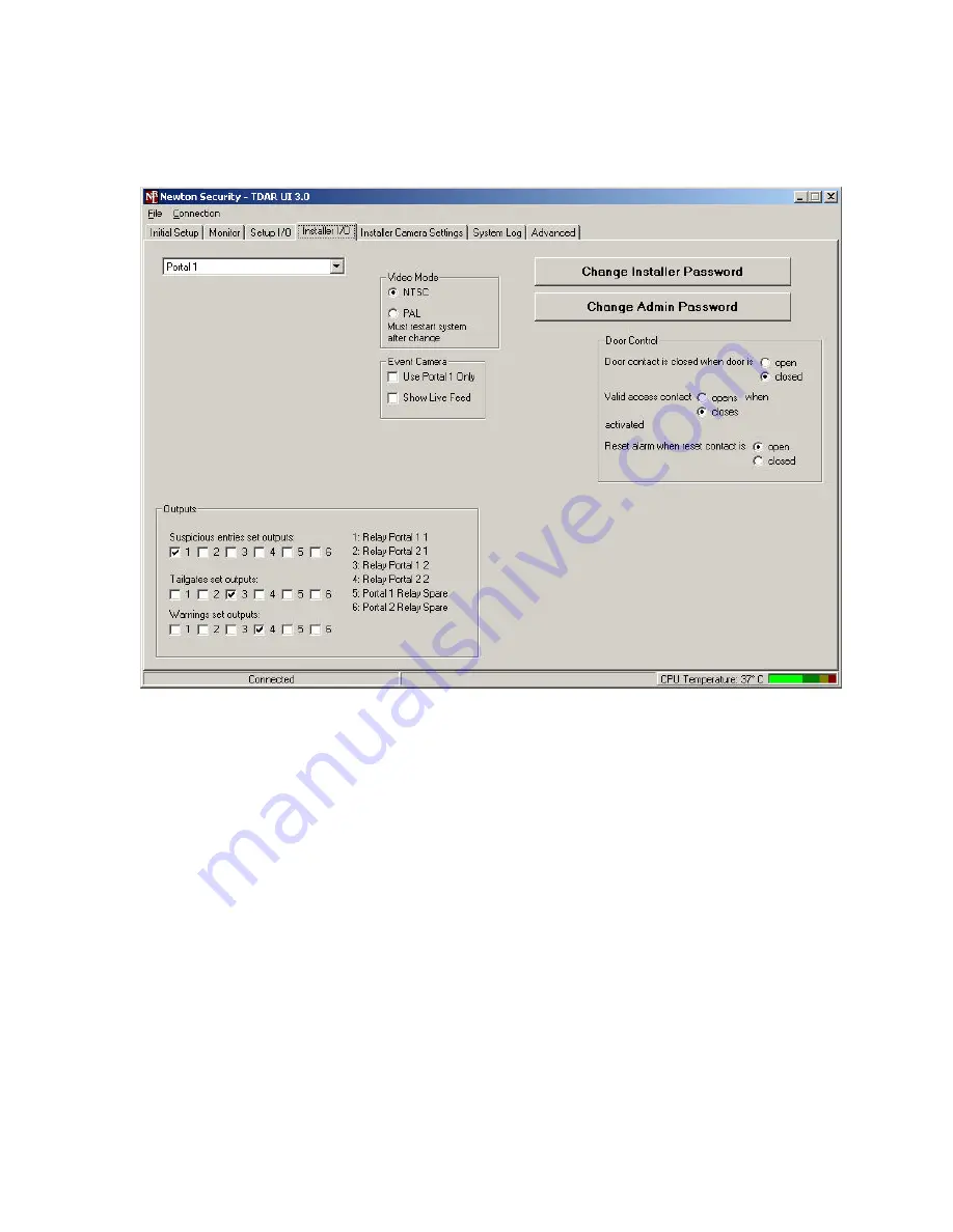 Newton Security T-DAR T1000 Installation And Operation Manual Download Page 60