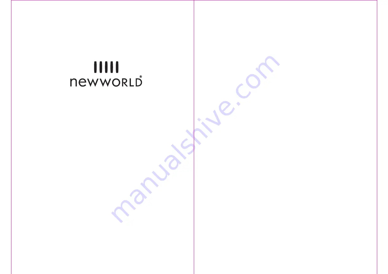 Newworld NWLF600 Installation And User Instructions Manual Download Page 1