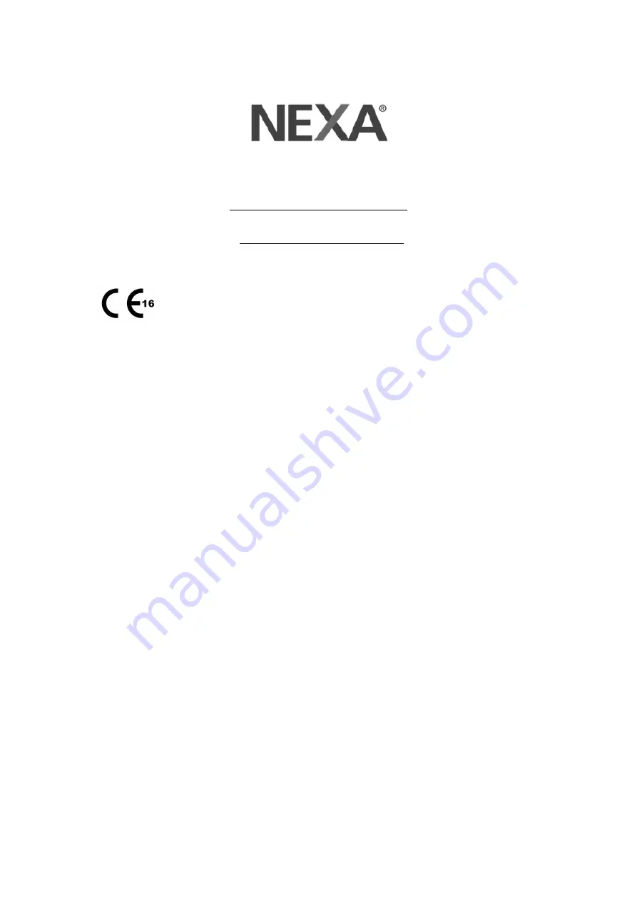 Nexa KD-134A/10Y Instruction Manual Download Page 1