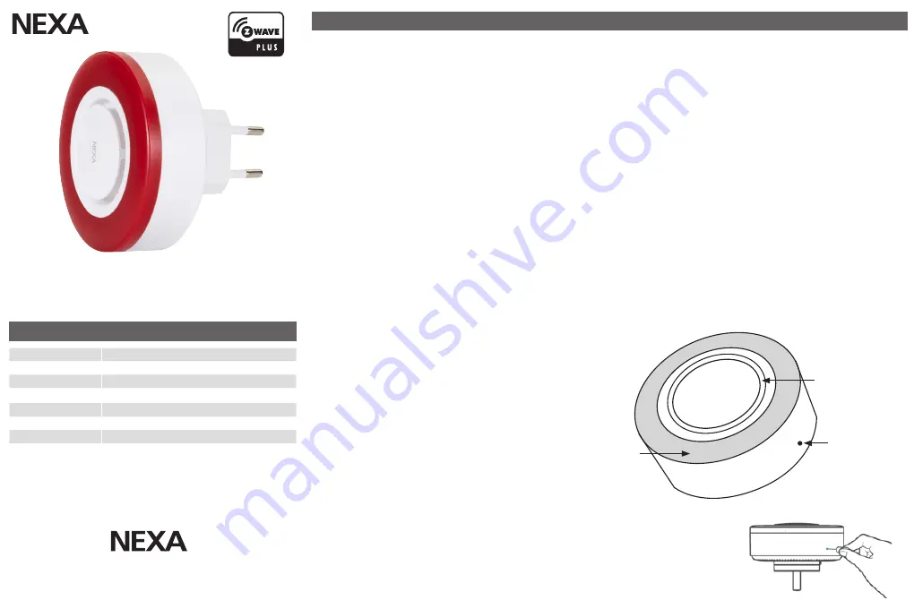 Nexa ZIS-104 Manual Download Page 1