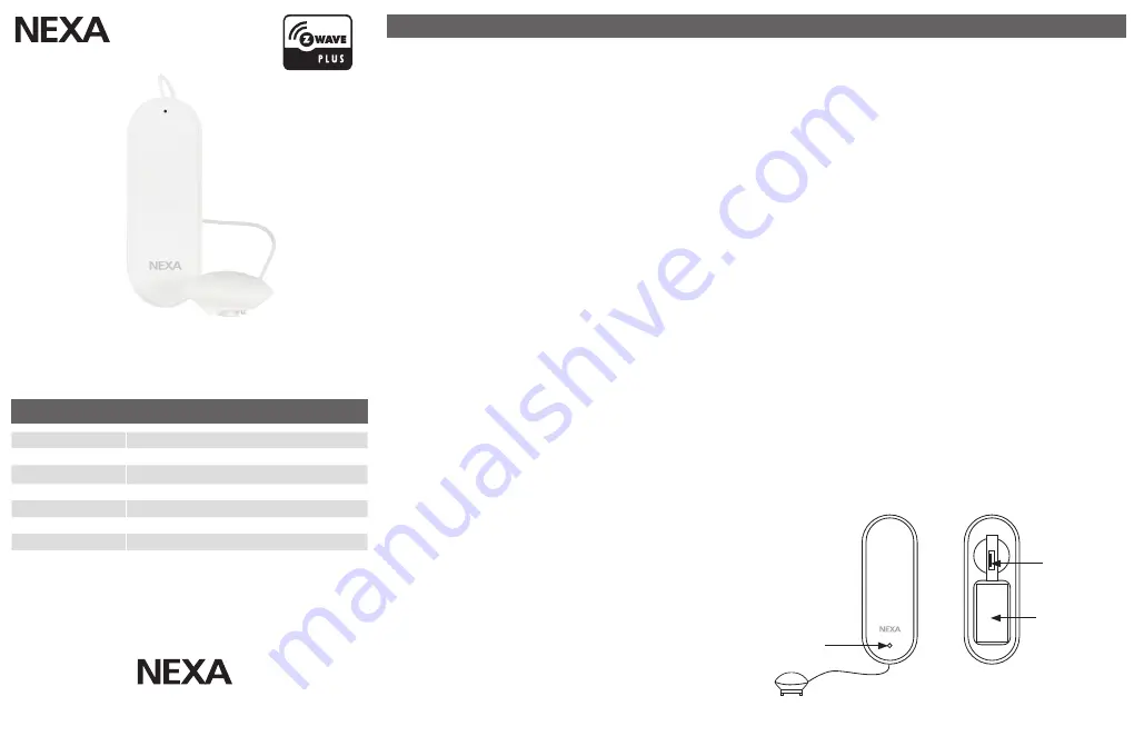 Nexa ZLS-101 Manual Download Page 1