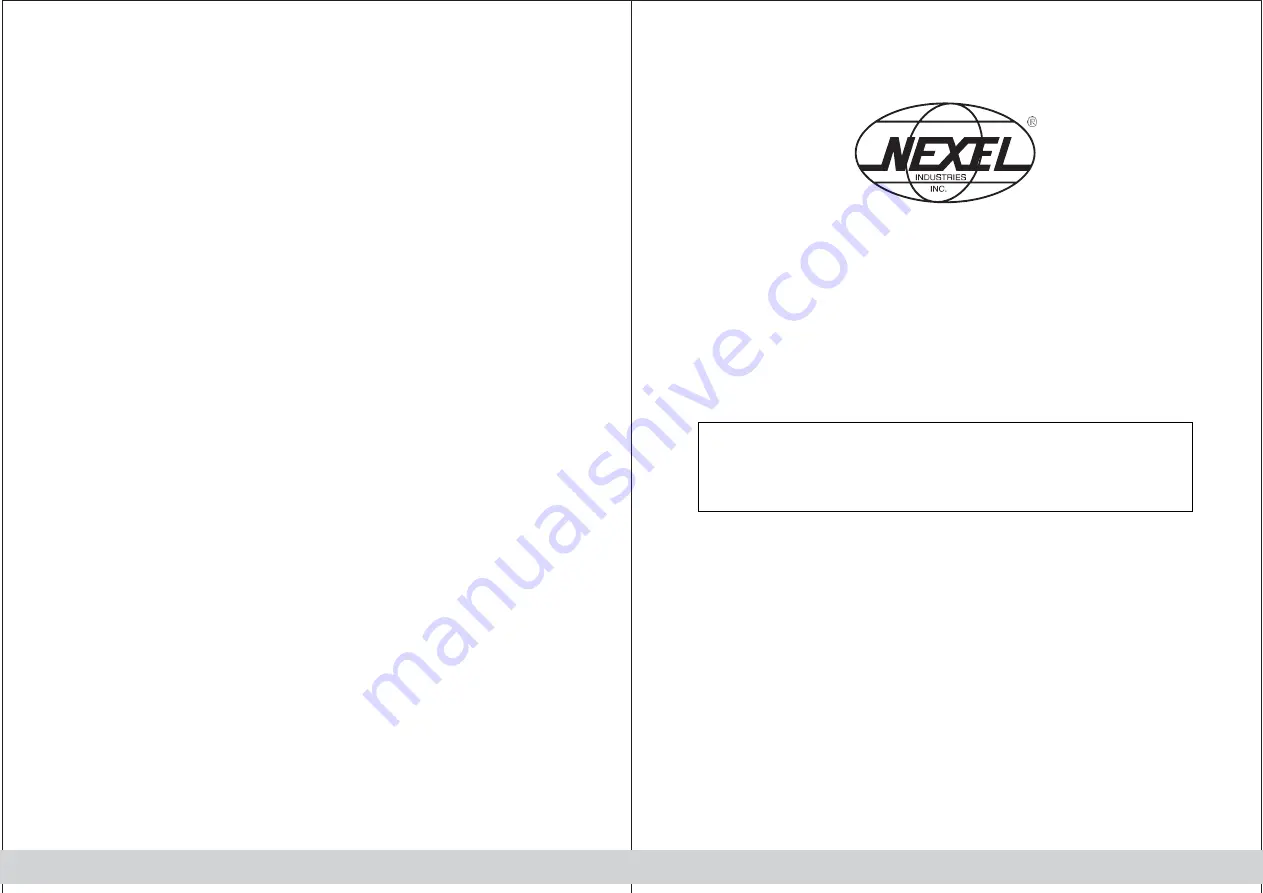 Nexel 243056 Manual Download Page 1