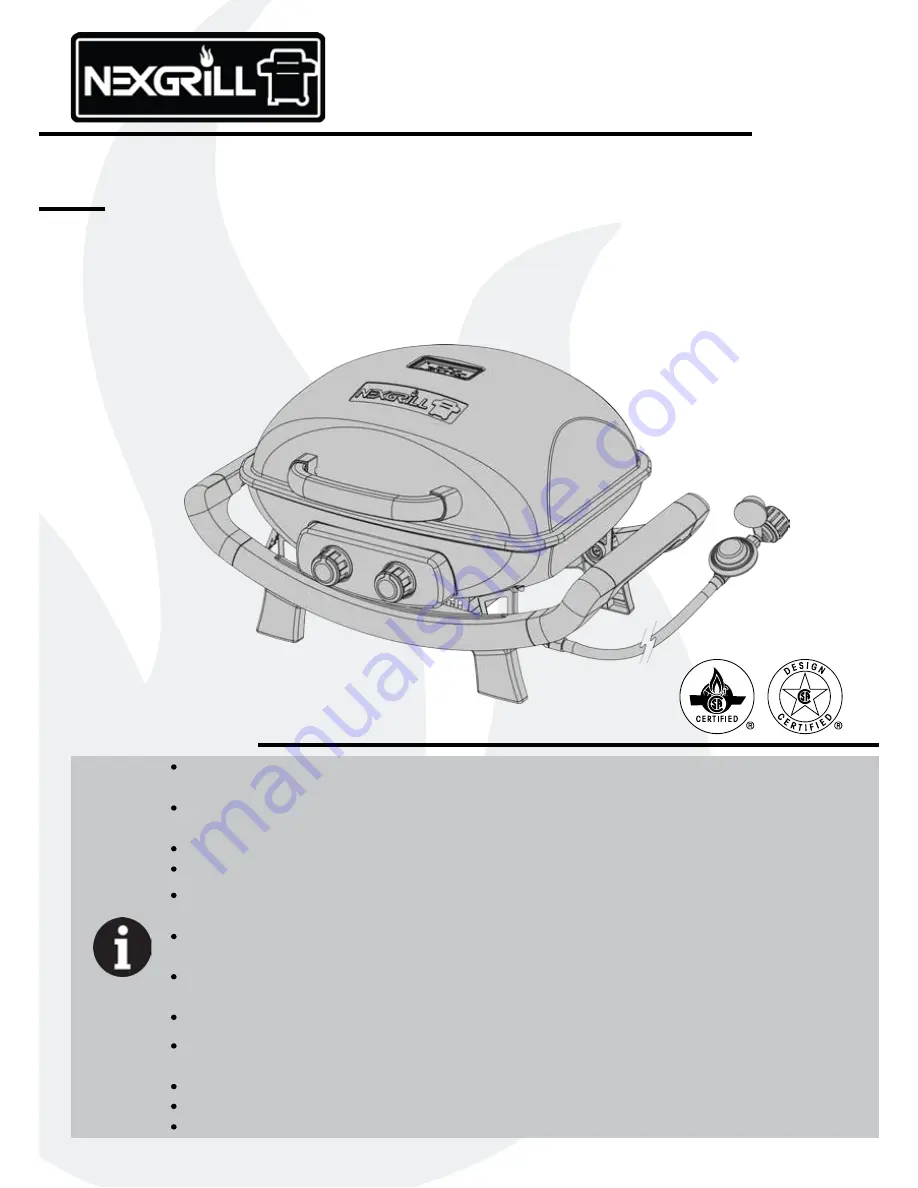 Nexgrill 1142630 Скачать руководство пользователя страница 1