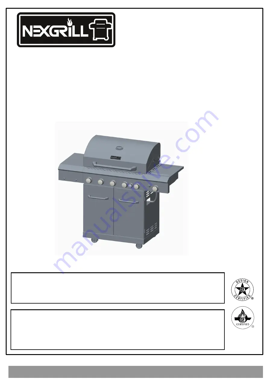 Nexgrill 720-0882S Operation Instructions Manual Download Page 1