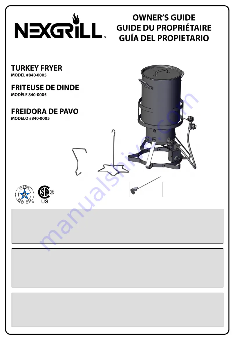 Nexgrill 840-0005 Owner'S Manual Download Page 1