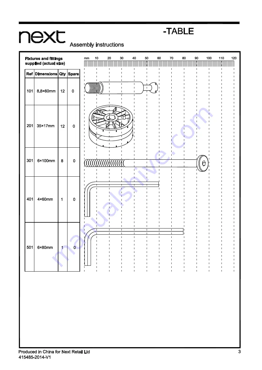 Next 415485 Assembly Instructions Manual Download Page 5