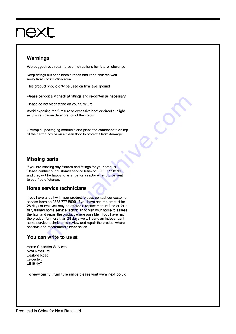 Next 637605 Assembly Instructions Manual Download Page 19