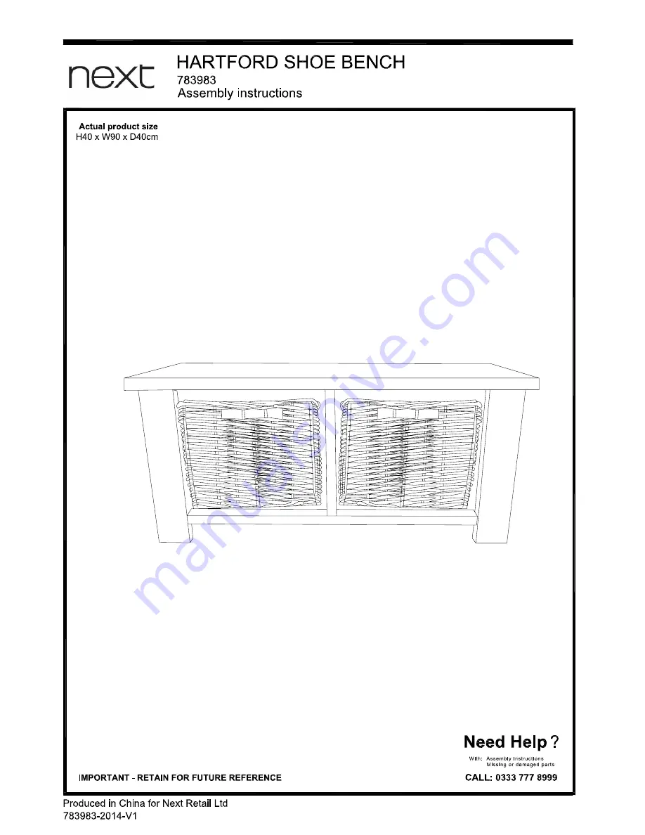 Next 783983 Assembly Instructions Manual Download Page 1