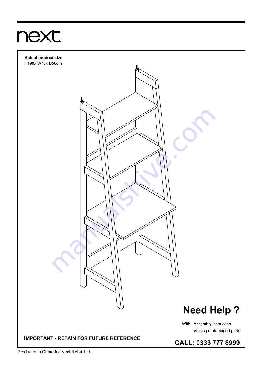 Next 806423 Assembly Instructions Manual Download Page 1