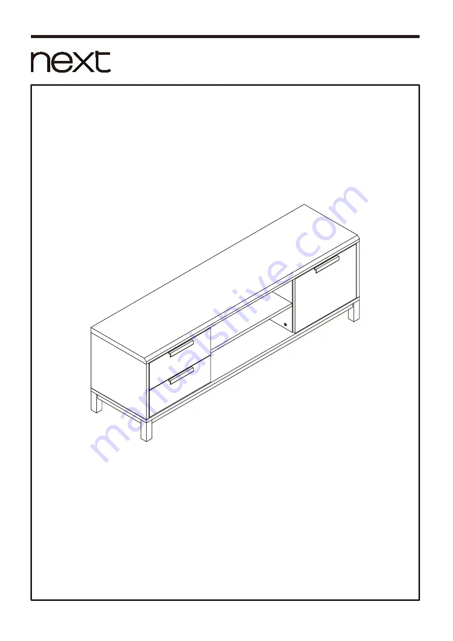 Next BRONX LIGHT WIDE TV UNIT 808506 Assembly Instructions Manual Download Page 1