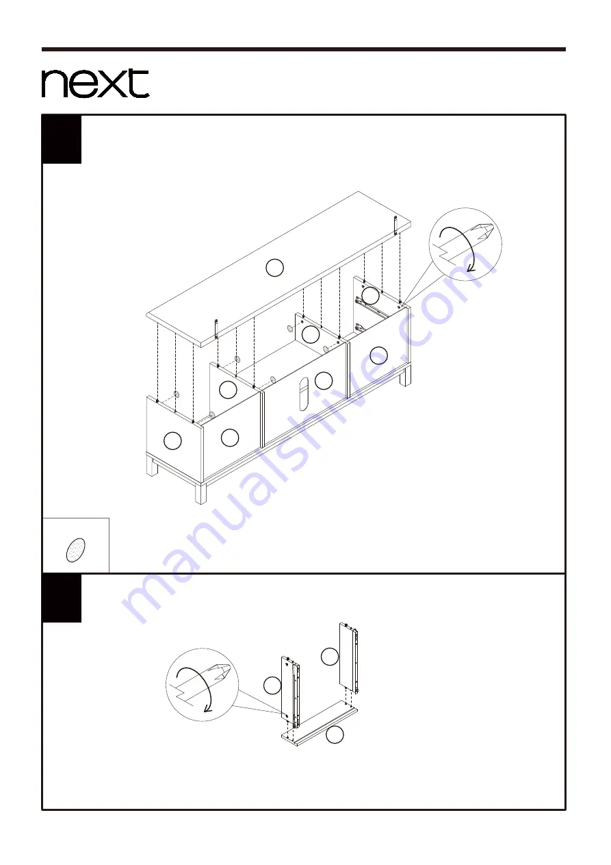 Next BRONX LIGHT WIDE TV UNIT 808506 Assembly Instructions Manual Download Page 9