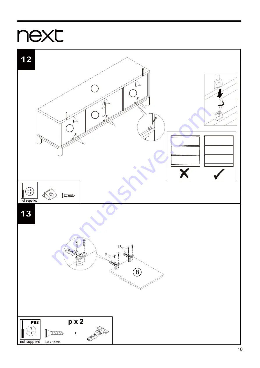 Next BRONX LIGHT WIDE TV UNIT 808506 Скачать руководство пользователя страница 11