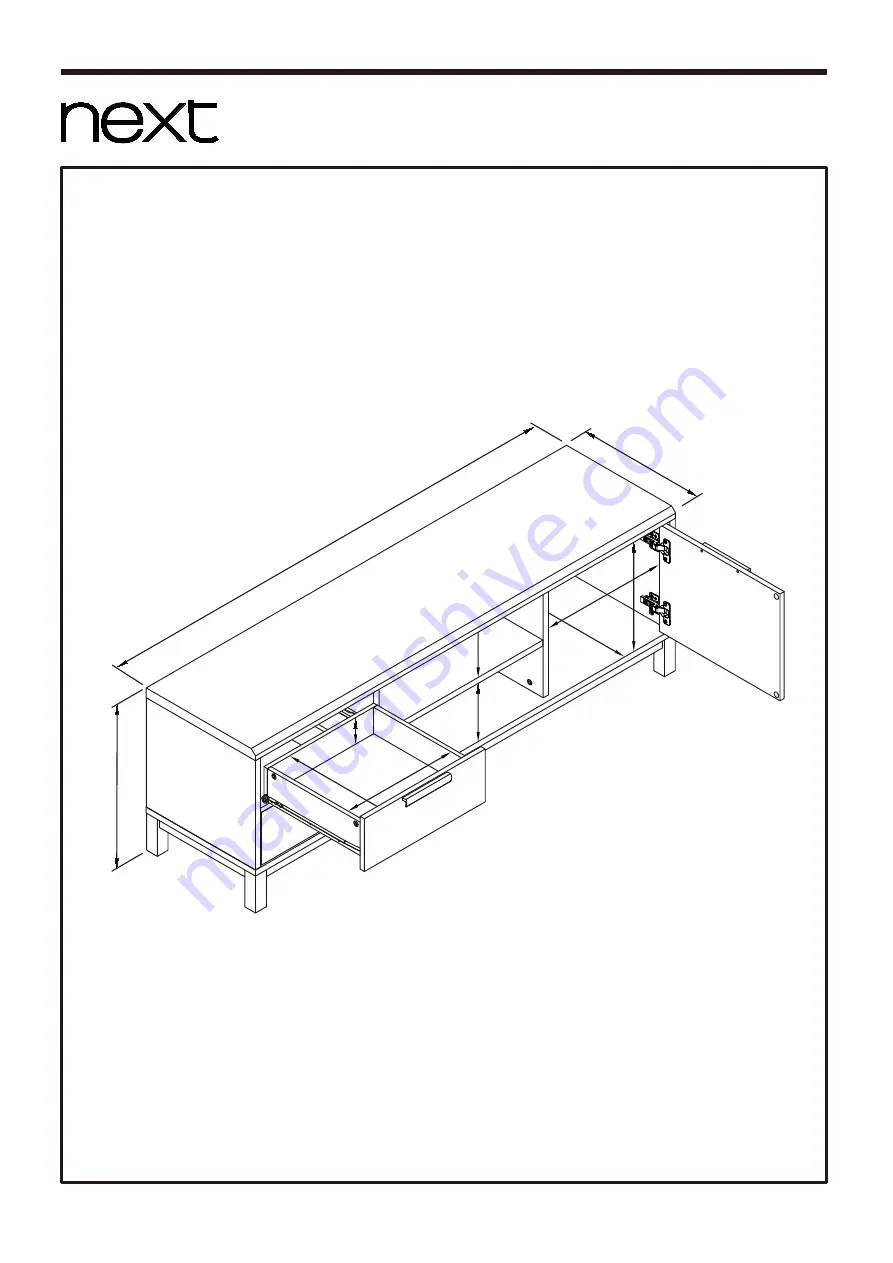 Next BRONX LIGHT WIDE TV UNIT 808506 Скачать руководство пользователя страница 14