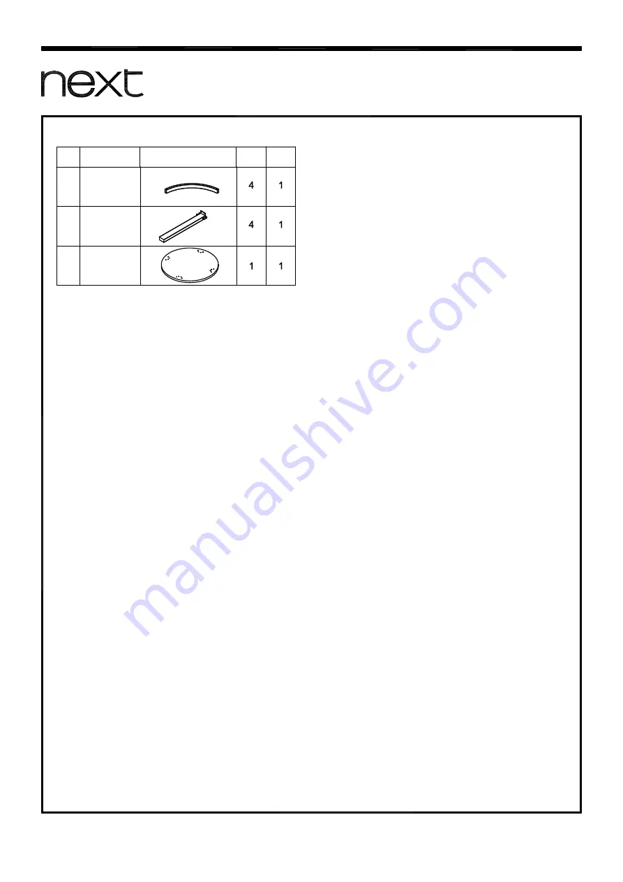 Next BRONX ROUND DINING TABLE 307948 Assembly Instructions Manual Download Page 4