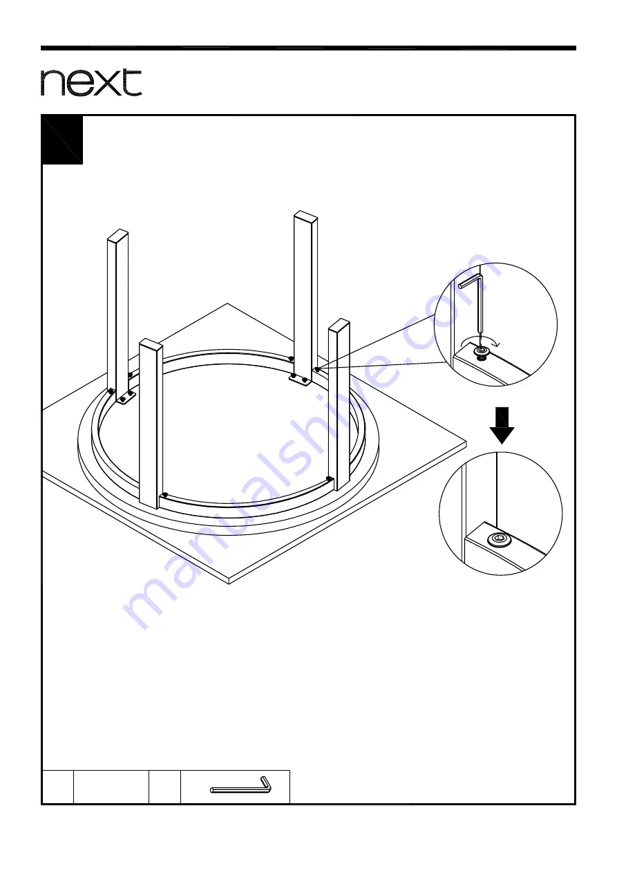 Next BRONX ROUND DINING TABLE 307948 Скачать руководство пользователя страница 8