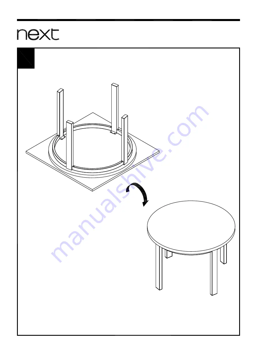 Next BRONX ROUND DINING TABLE 307948 Скачать руководство пользователя страница 9