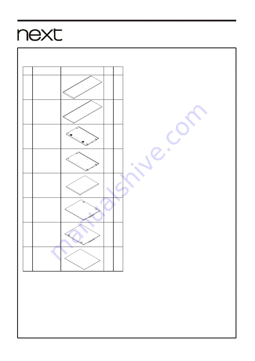 Next BRONX SMALL SIDEBOARD 194648 Assembly Instructions Manual Download Page 4