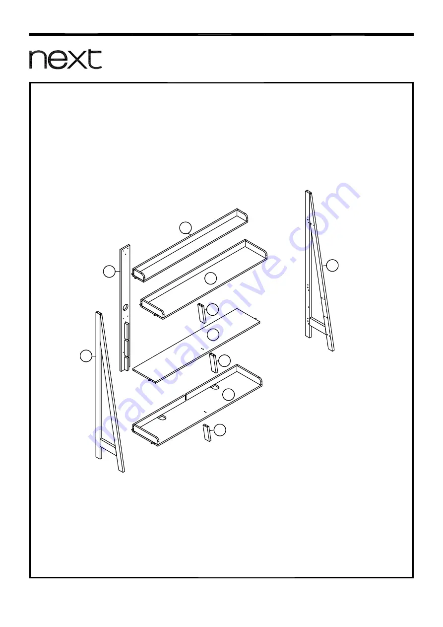 Next BRONX TV LADDER SHELF 308876 Assembly Instructions Manual Download Page 3