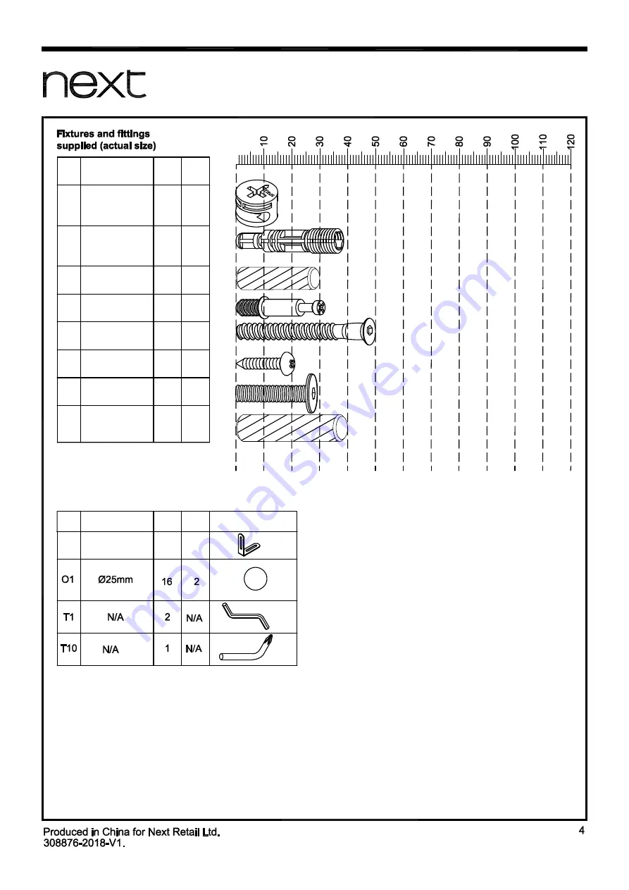 Next BRONX TV LADDER SHELF 308876 Assembly Instructions Manual Download Page 5