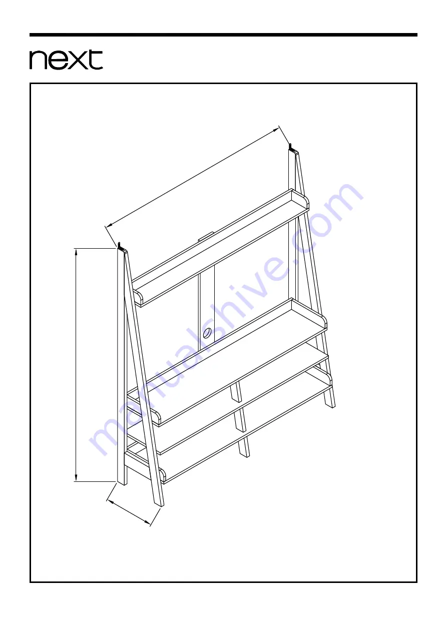 Next BRONX TV LADDER SHELF 308876 Assembly Instructions Manual Download Page 15