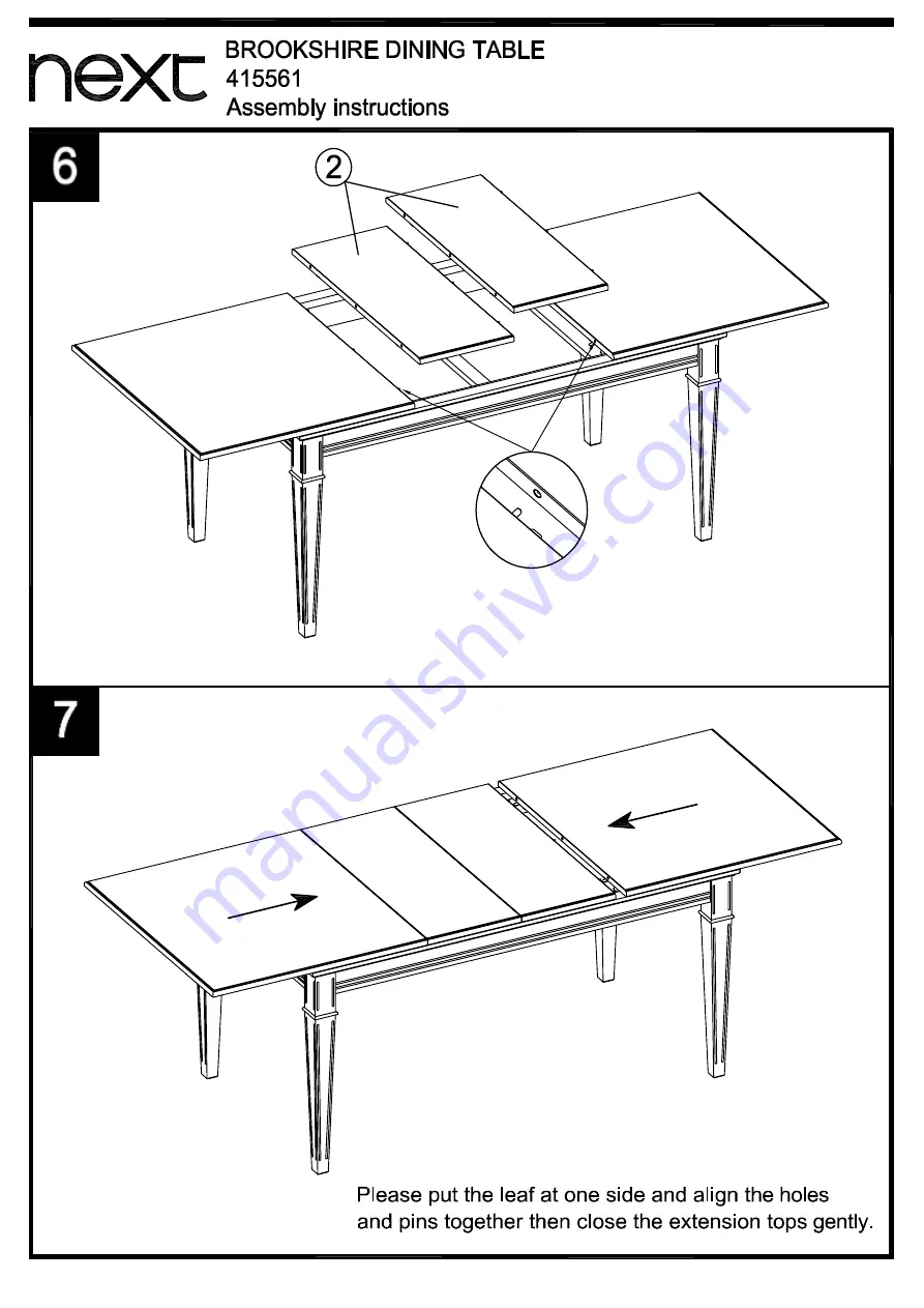 Next BROOKSHIRE 415561 Assembly Instructions Manual Download Page 8