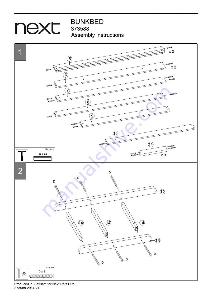 Next BUNKBED 3733588 Скачать руководство пользователя страница 6