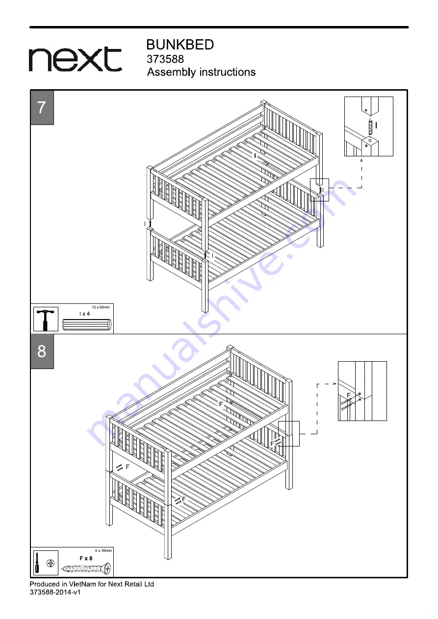 Next BUNKBED 3733588 Скачать руководство пользователя страница 9