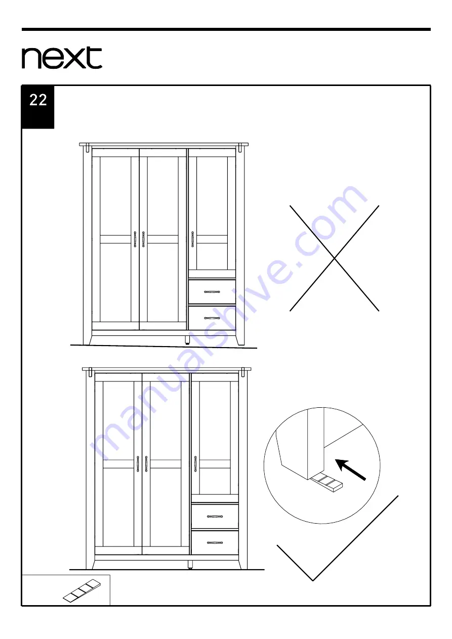 Next CLARENDON TRIPLE ROBE 783580 Assembly Instructions Manual Download Page 19