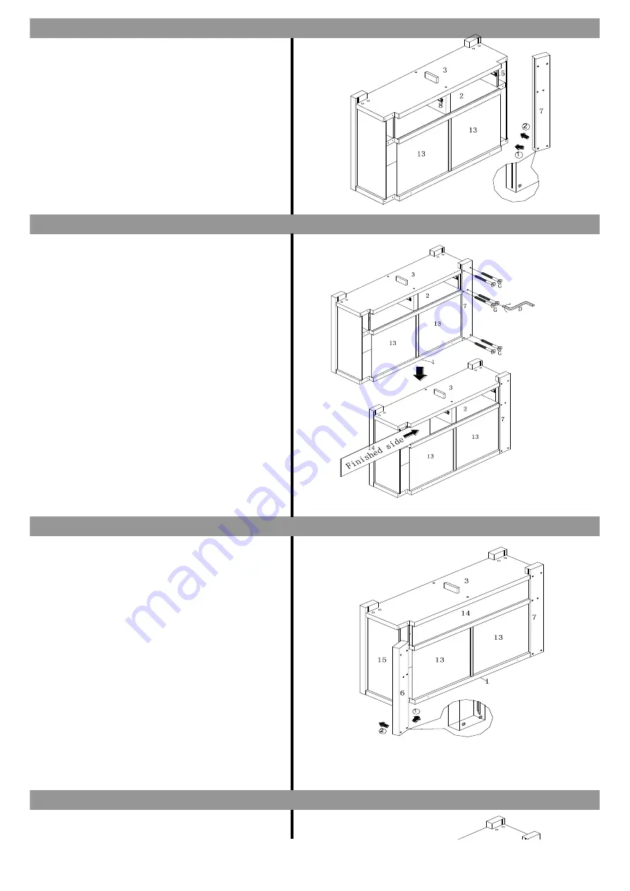 Next Corsica Console Bookcase Assembly Instructions Manual Download Page 7