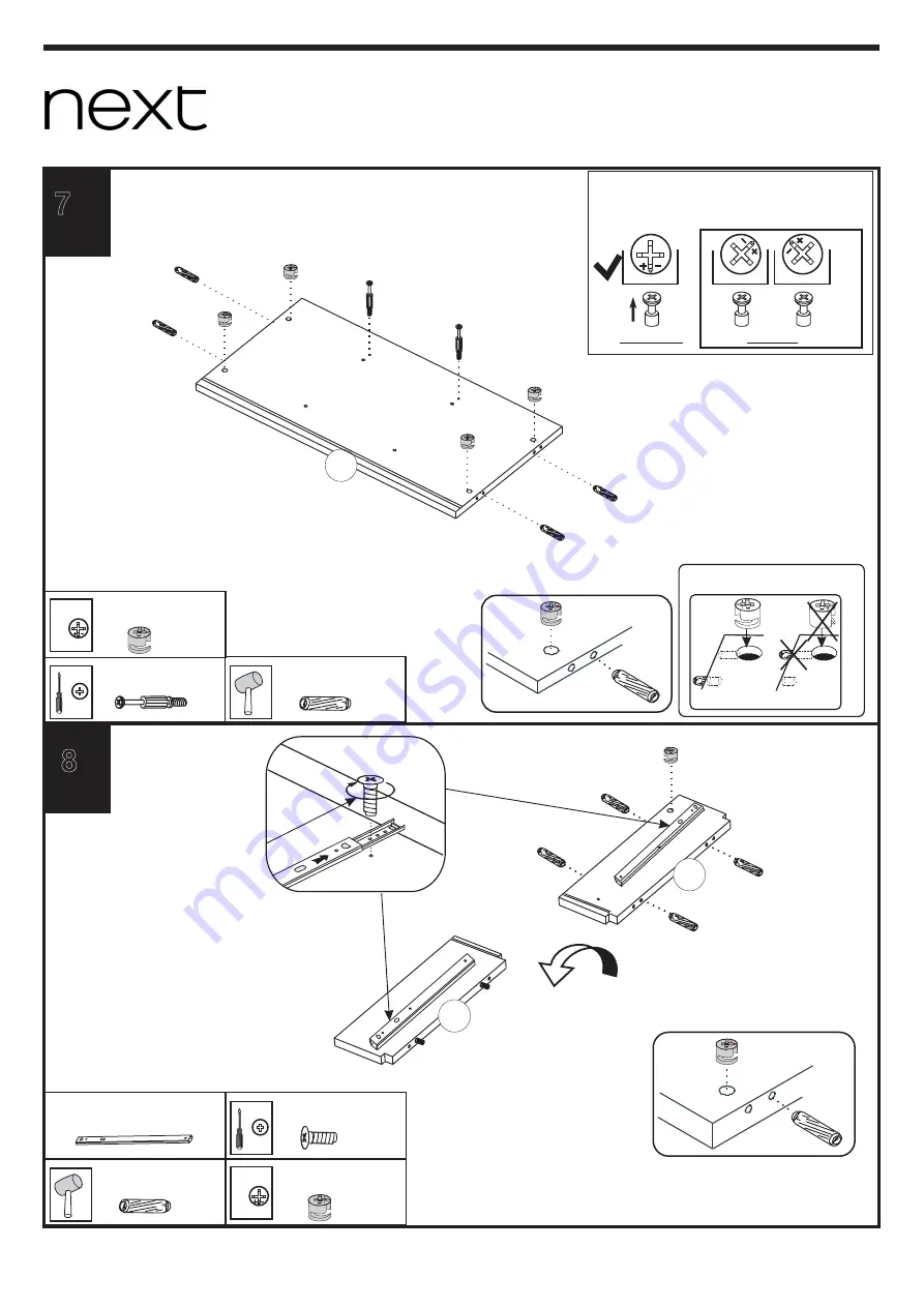 Next DORSET COFFEE TABLE Assembly Instructions Manual Download Page 8