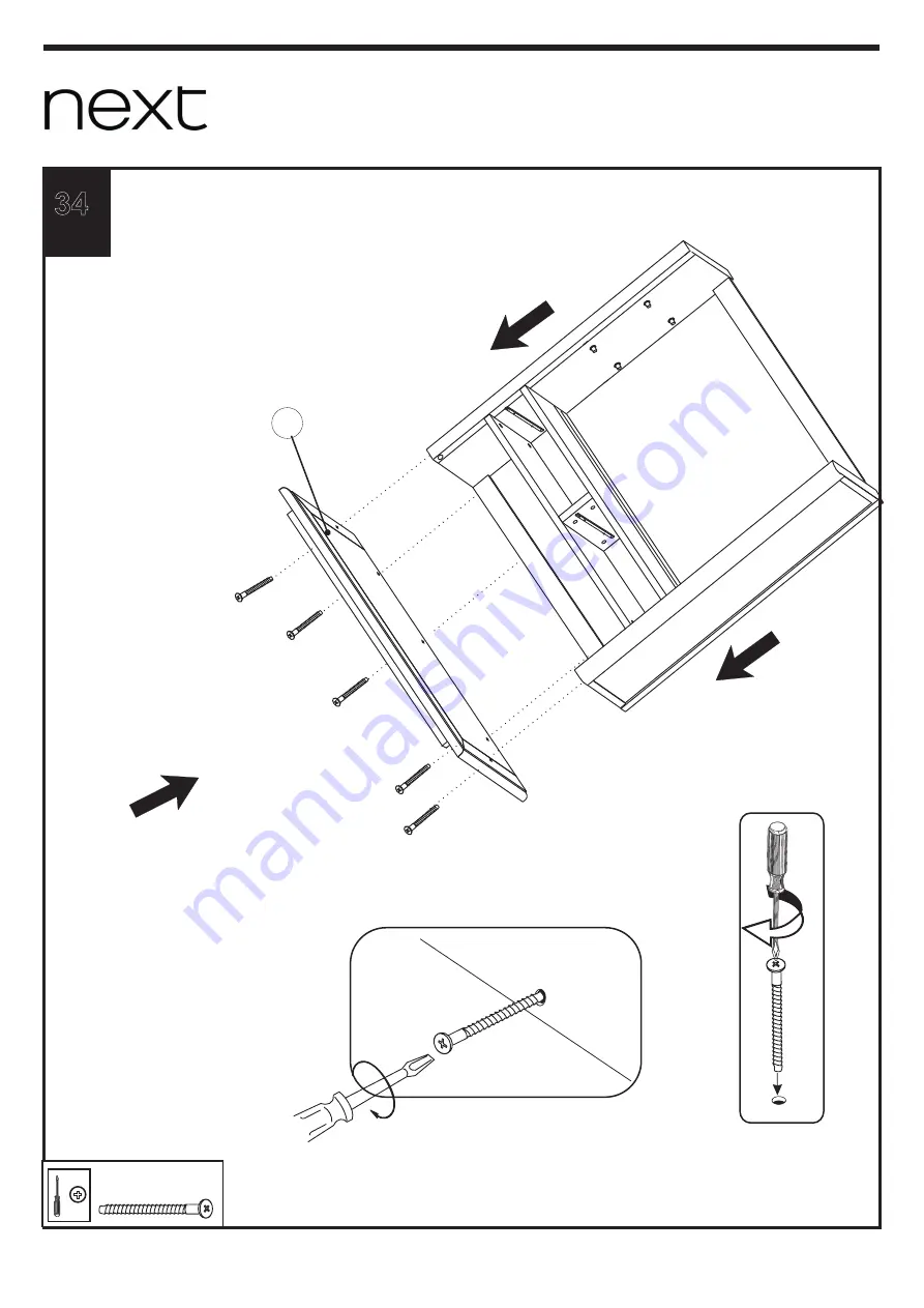 Next DORSET DARK NATURAL DRESSER 678179 Assembly Instructions Manual Download Page 17