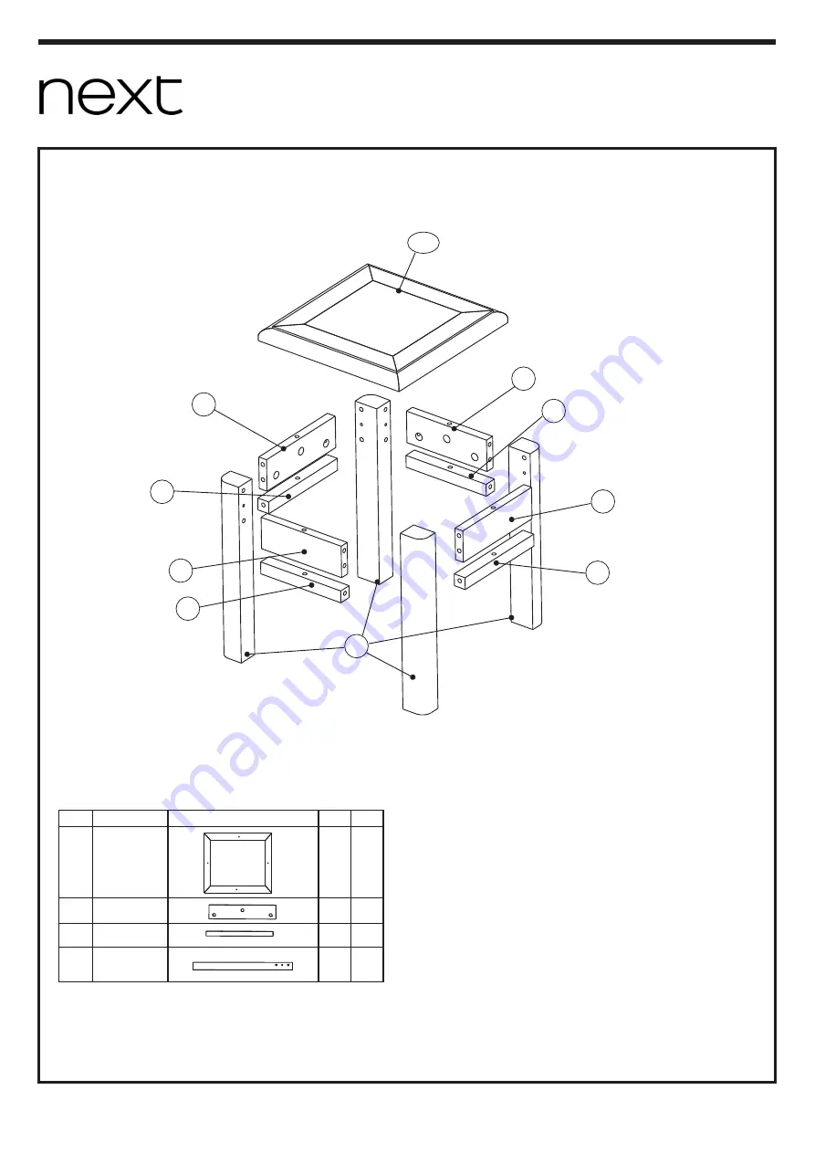 Next DORSET SET 3 NEST 670157 Assembly Instructions Manual Download Page 5