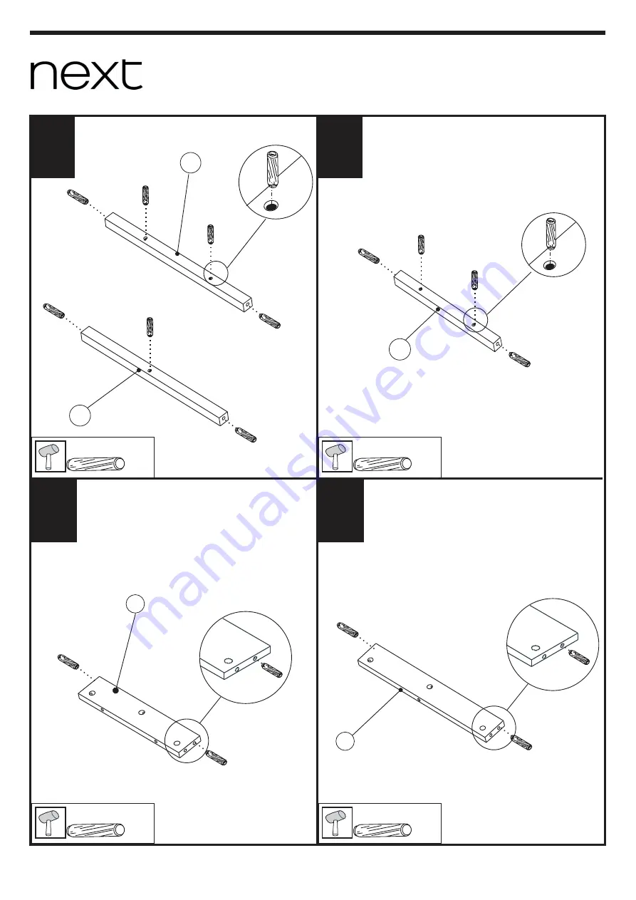 Next DORSET SET 3 NEST 670157 Assembly Instructions Manual Download Page 9