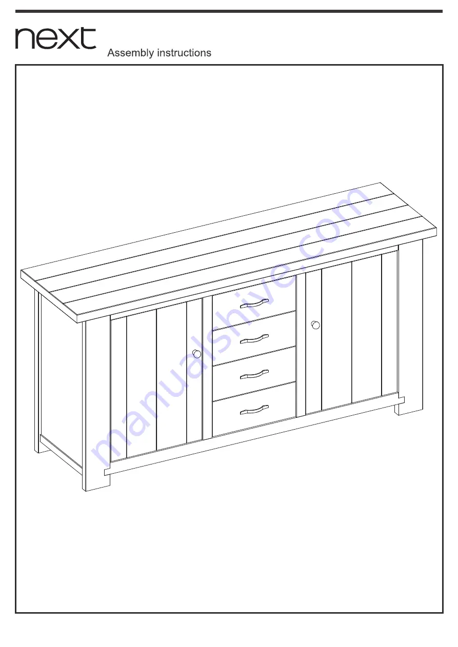 Next EA Hartford Painted Sideboard 453740 Assembly Instructions Manual Download Page 3