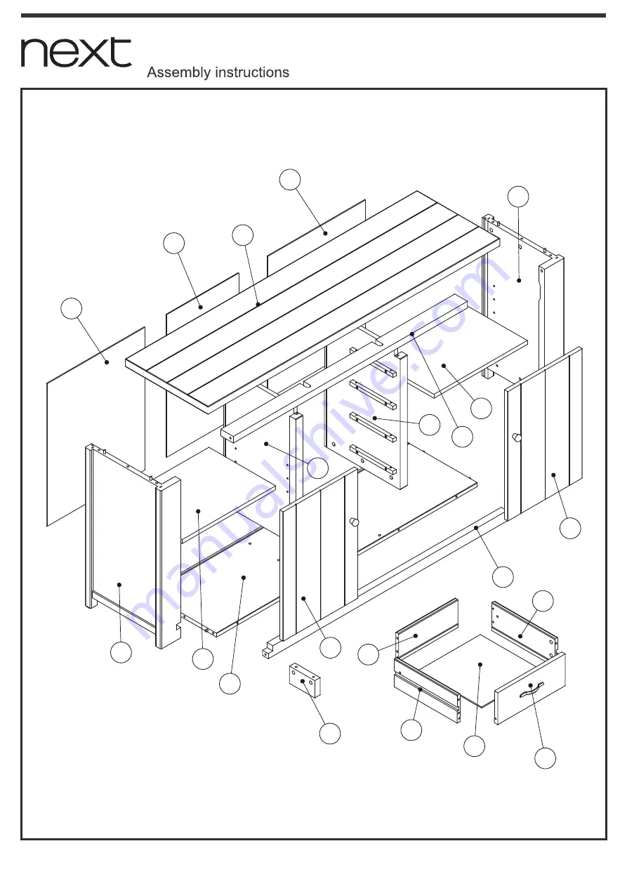 Next EA Hartford Painted Sideboard 453740 Assembly Instructions Manual Download Page 5